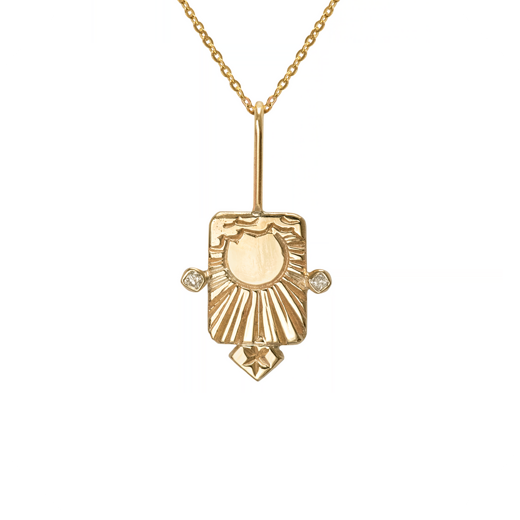 The Sun | 9ct Gold Tarot Gemstone Necklace