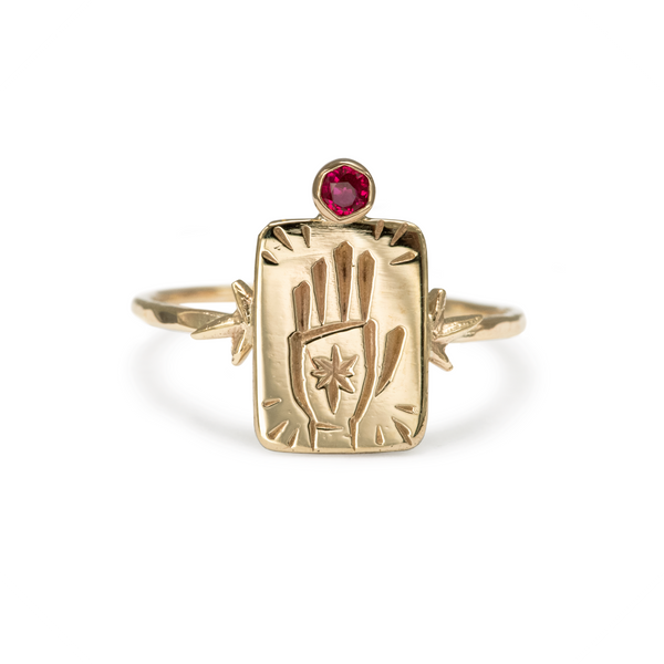 The Magician 9k Yellow Gold Tarot Ring