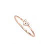 Itty-Bitty Heart Stacking Ring 9k Rose Gold
