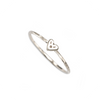 Itty-Bitty Heart Stacking Ring 9k White Gold