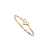 Itty-Bitty Heart Stacking Ring 9k Yellow Gold