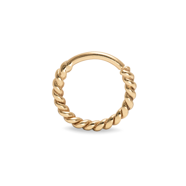 Odette Twisted Septum Ring 9k Gold