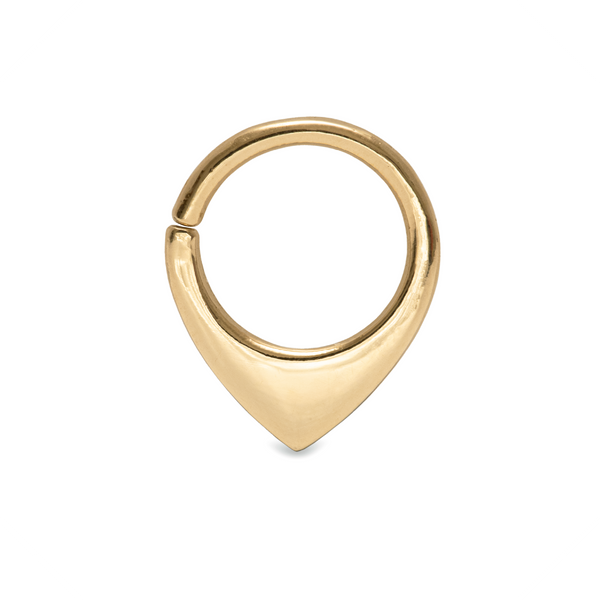 Mini Fin Septum Ring 9k Gold