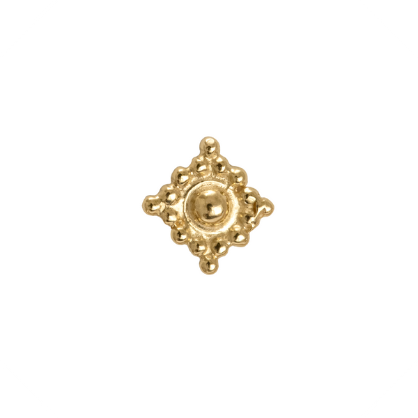 Zinnia Beaded Push-Fit Labret 9ct Gold