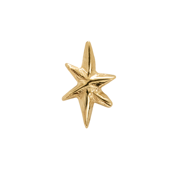 Lyra | Star Push-Fit Labret Solid Gold
