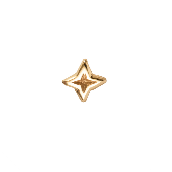Stella Star Stud Earring 9ct Yellow Gold