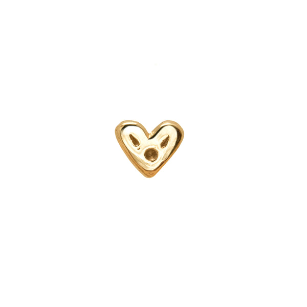 Itty Bitty Heart Push-Fit Labret 9ct Gold