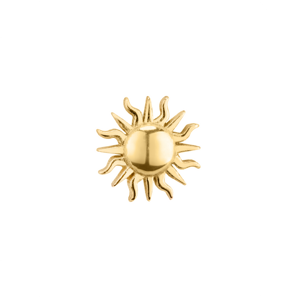 Solis Sun Push-Fit Labret 9ct Gold