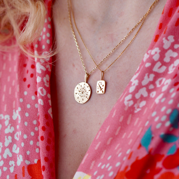 The World | 9ct Gold Tarot Necklace