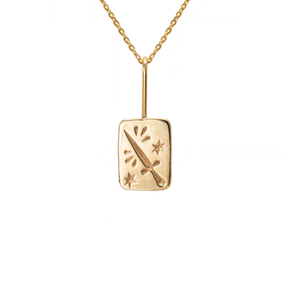 The Ace of Swords | 9ct Gold Tarot Necklace