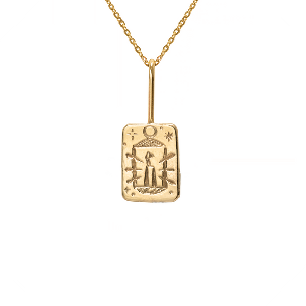The Hermit | 9ct Gold Tarot Necklace