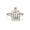 The Hermit 9k White Gold Tarot Ring