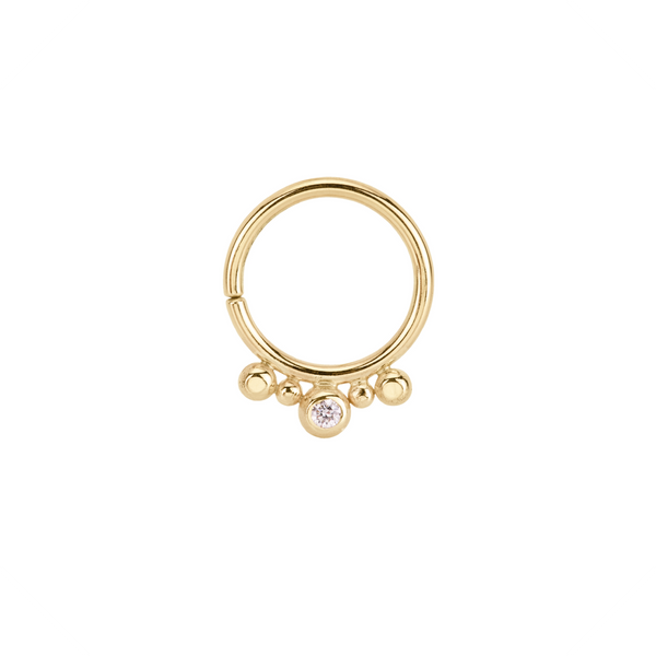 Helene Beaded Gemstone Piercing Ring